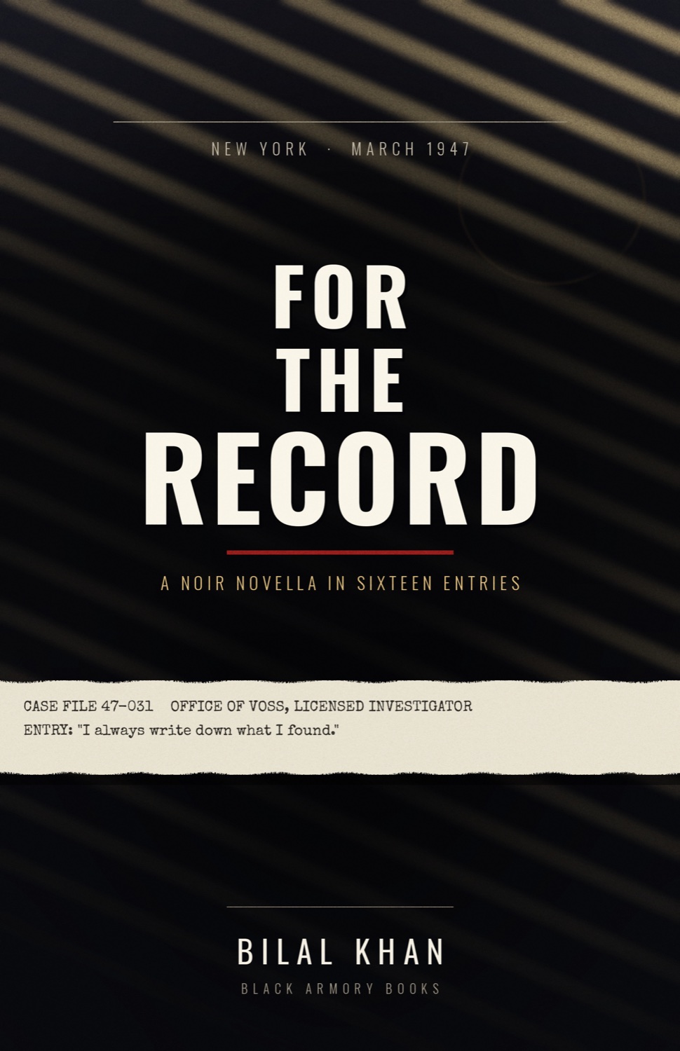For the Record by Bilal Khan book cover
